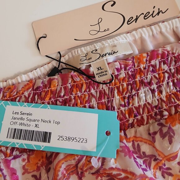 Les Serein Tops - NWT Les Serein Janelle Women's Square Necked Blouse Size XL
